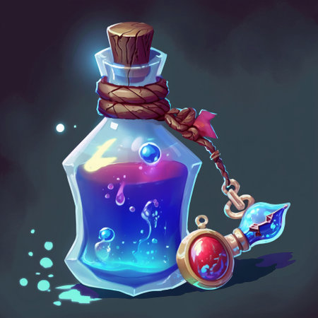 Flask with magic potion. High quality illustrationの写真素材