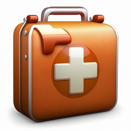 Graphic image of the first aid kit. High quality illustrationの写真素材