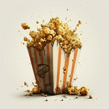 Graphic image of popcorn. High quality illustrationの写真素材