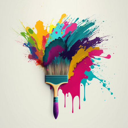 Colorful brush image. High quality illustrationの写真素材