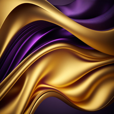 Golden and purple abstract wavy background. vector illustration eps10の素材