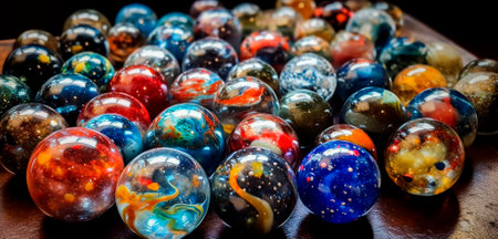 Universes inside in a placer of balls. High quality illustrationの写真素材