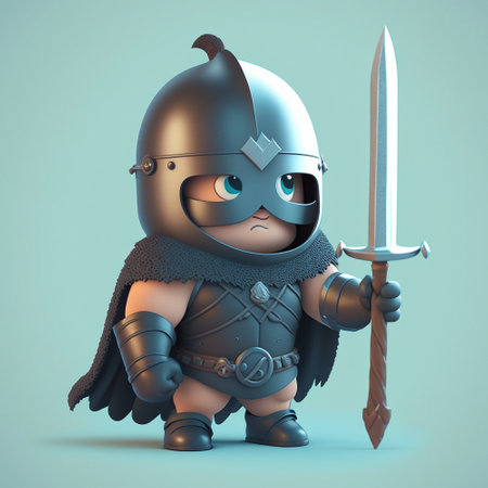 Graphic representation of a character in the style of an RPG game . high quality illustrationの素材