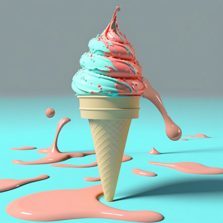 Graphic image of ice cream. high quality illustrationの素材
