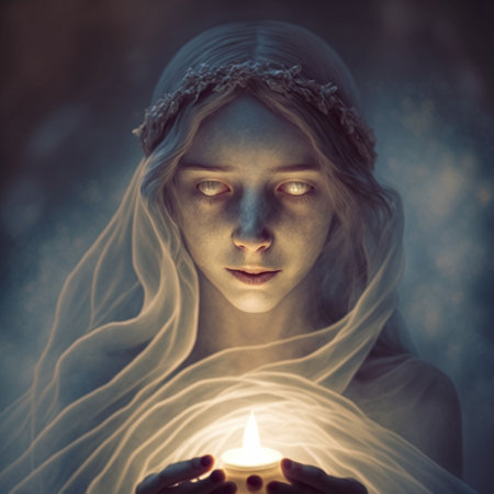 White silhouette of a ghost girl. high quality photoの素材