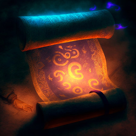 Ancient Magic List. high quality illustrationの素材