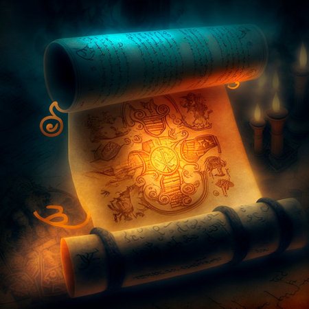 Ancient Magic List. high quality illustrationの素材