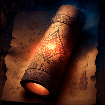 Ancient Magic List. high quality illustrationの素材