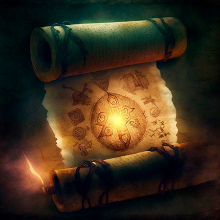 Ancient Magic List. high quality illustrationの素材