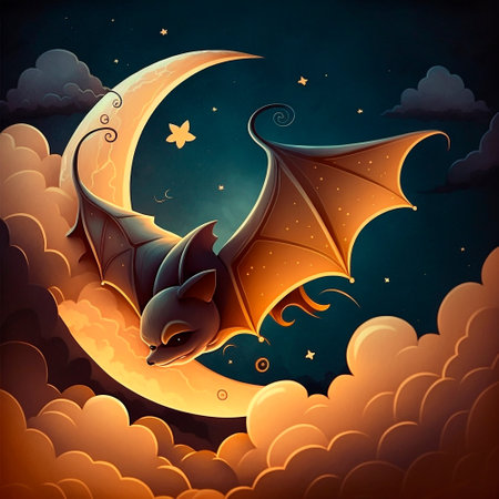 Cartoon image of a bat. high quality illustrationの素材