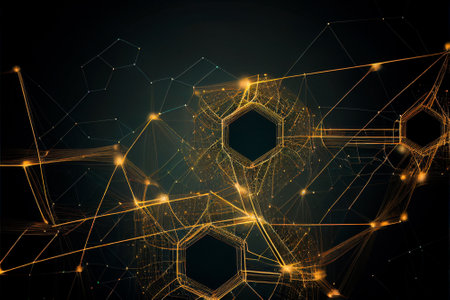 abstract hi-tech background with links between elements. high quality illustrationの素材