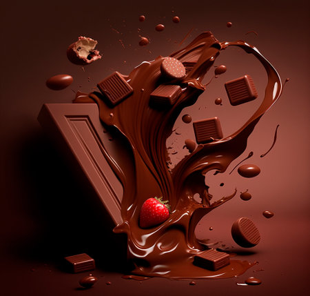 illustration of beautiful chocolate platter. high quality illustrationの素材