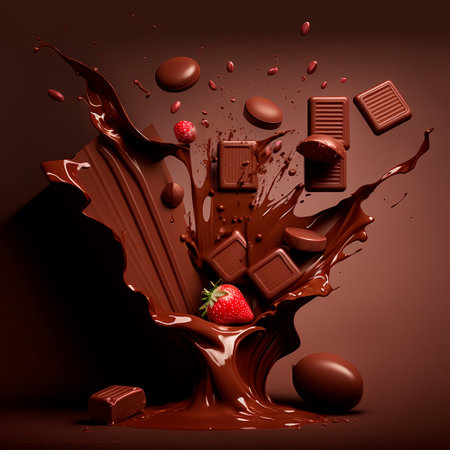 illustration of beautiful chocolate platter. high quality illustrationの素材