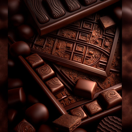 illustration of beautiful chocolate platter. high quality illustrationの素材