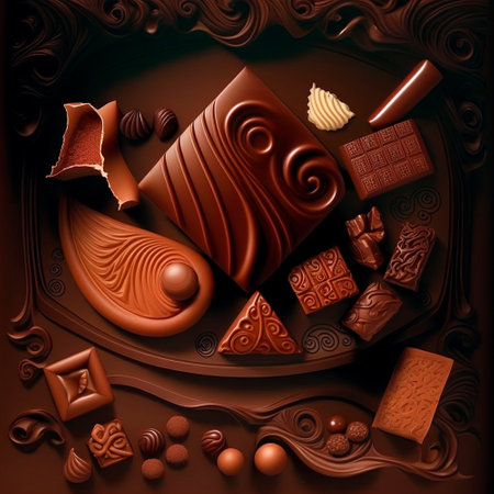 illustration of beautiful chocolate platter. high quality illustrationの素材
