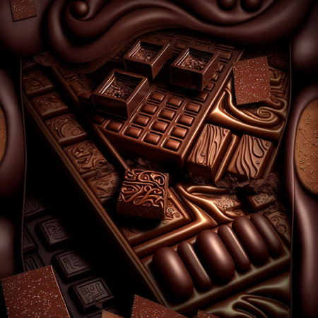 illustration of beautiful chocolate platter. high quality illustrationの素材