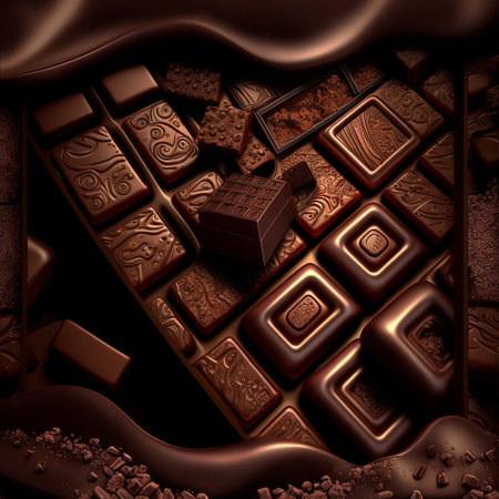 illustration of beautiful chocolate platter. high quality illustrationの素材