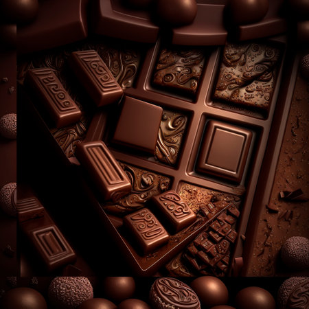 illustration of beautiful chocolate platter. high quality illustrationの素材