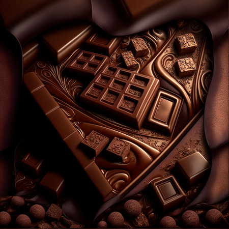 illustration of beautiful chocolate platter. high quality illustrationの素材