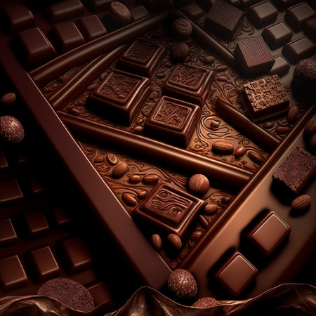 illustration of beautiful chocolate platter. high quality illustrationの素材