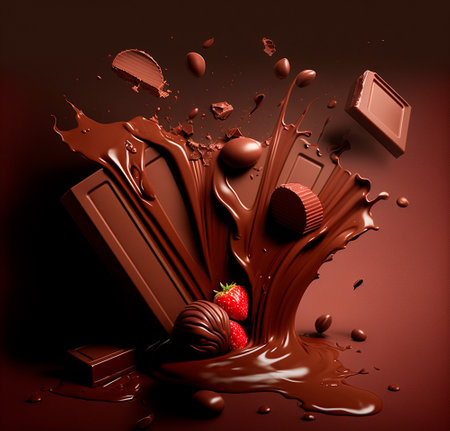 illustration of beautiful chocolate platter. high quality illustrationの素材