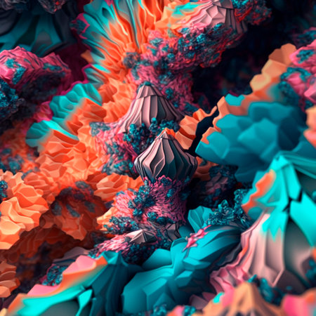 space background with different elements of rainbow colors. high quality illustrationの素材