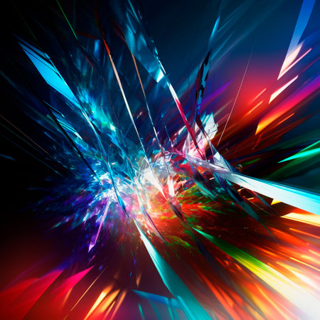 space background with different elements of rainbow colors. high quality illustrationの素材