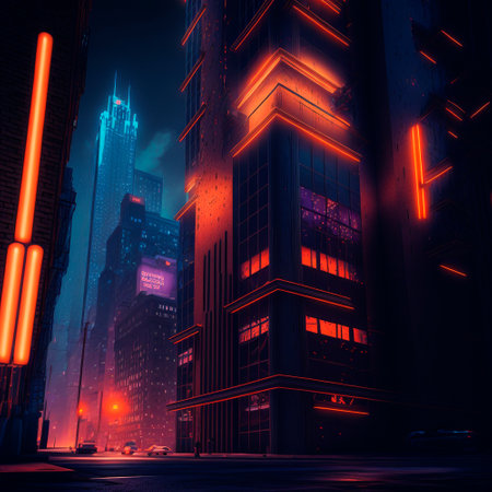 Beautiful futuristic city of the future, high technology city. high quality illustrationの素材