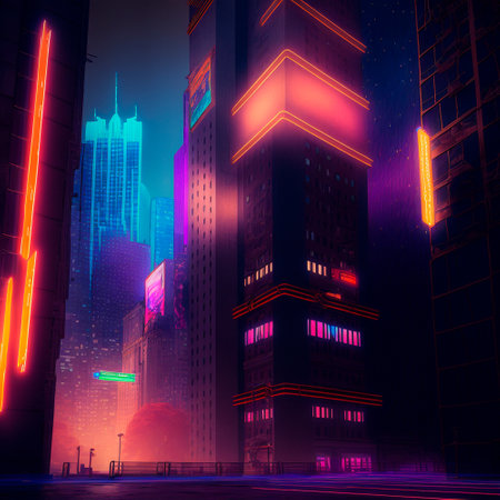Beautiful futuristic city of the future, high technology city. high quality illustrationの素材