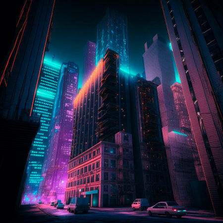Beautiful futuristic city of the future, high technology city. high quality illustrationの素材
