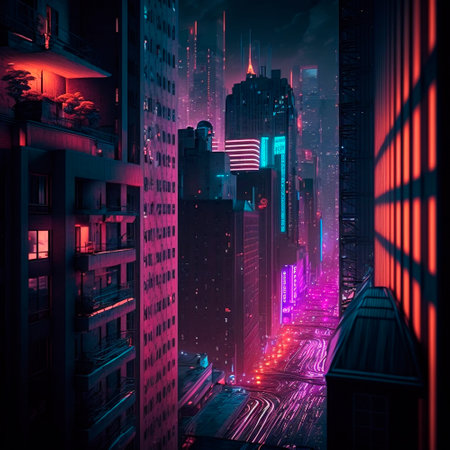 Beautiful futuristic city of the future, high technology city. high quality illustrationの素材