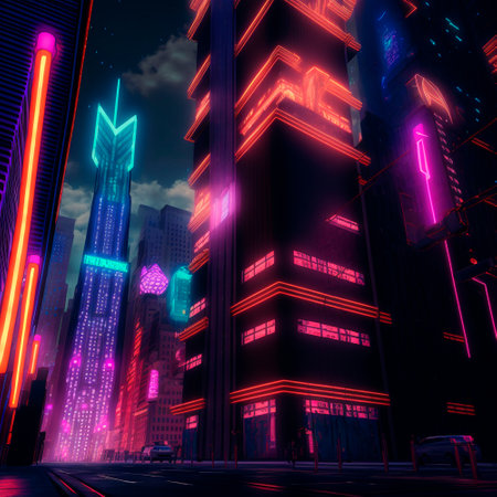 Beautiful futuristic city of the future, high technology city. high quality illustrationの素材