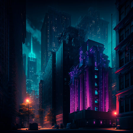 Beautiful futuristic city of the future, high technology city. high quality illustrationの素材