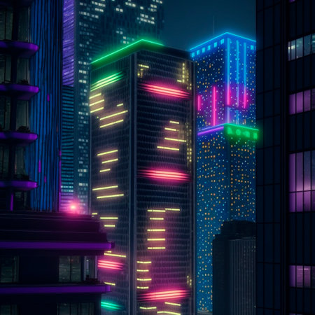 Beautiful futuristic city of the future, high technology city. high quality illustrationの素材