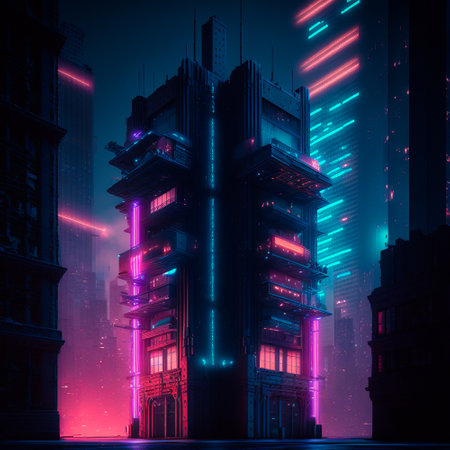 Beautiful futuristic city of the future, high technology city. high quality illustrationの素材