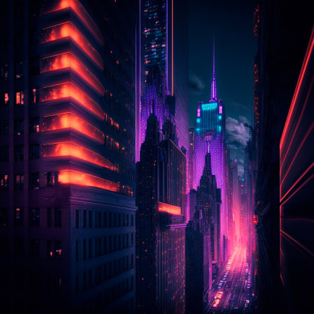 Beautiful futuristic city of the future, high technology city. high quality illustrationの素材