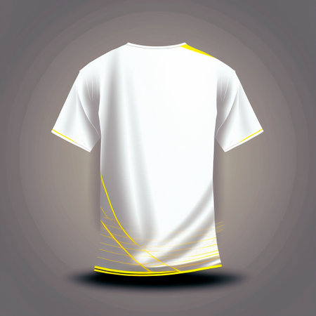 voluminous white T-shirt, oversized, on a light background. high quality illustrationの素材