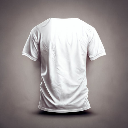 voluminous white T-shirt, oversized, on a light background. high quality illustrationの素材
