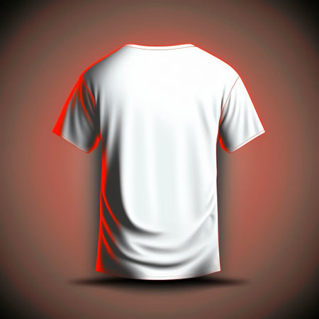 voluminous white T-shirt, oversized, on a light background. high quality illustrationの素材