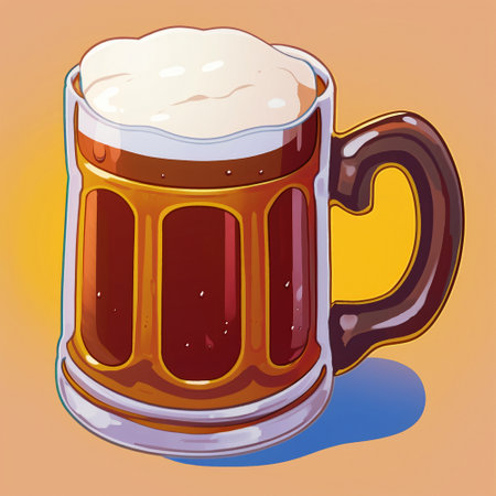 Illustration of a beer mug. high quality illustrationの素材