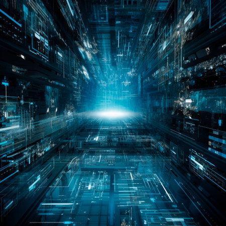 Image of artificial intelligence of the future. High quality illustrationの素材