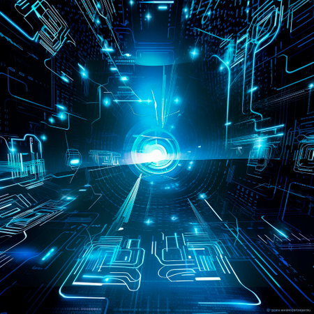 Image of artificial intelligence of the future. High quality illustrationの素材