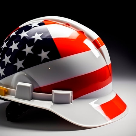 Labor Day, the union of all workers. Helmet. High quality illustrationの素材