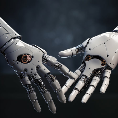 Cybernetic hands. High quality illustration