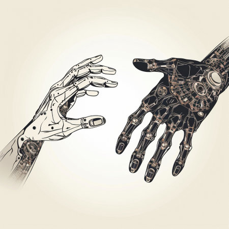 Cybernetic hands. High quality illustrationの写真素材