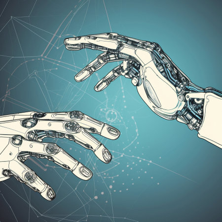 Cybernetic hands. High quality illustrationの写真素材