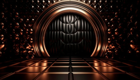 luxury black background with gold elements. High quality illustrationの素材