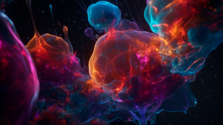 background with modern graphics elements of rainbow colors. High qualityの素材