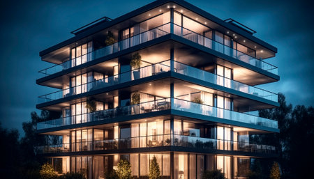 luxury design of the building of the future. High qualityの素材