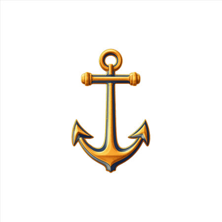 Colorful anchor icon. Vector illustrationのイラスト素材